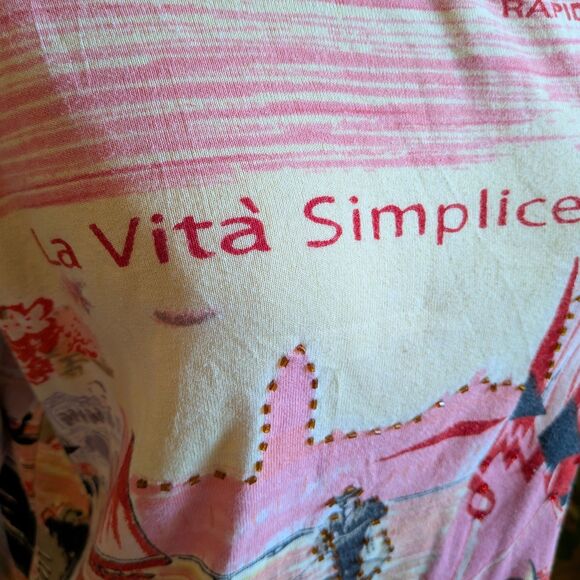 Vintage Y2K Take Two Clothing Beaded Shirt Venice Gondola Size XL - Picture 7 of 9